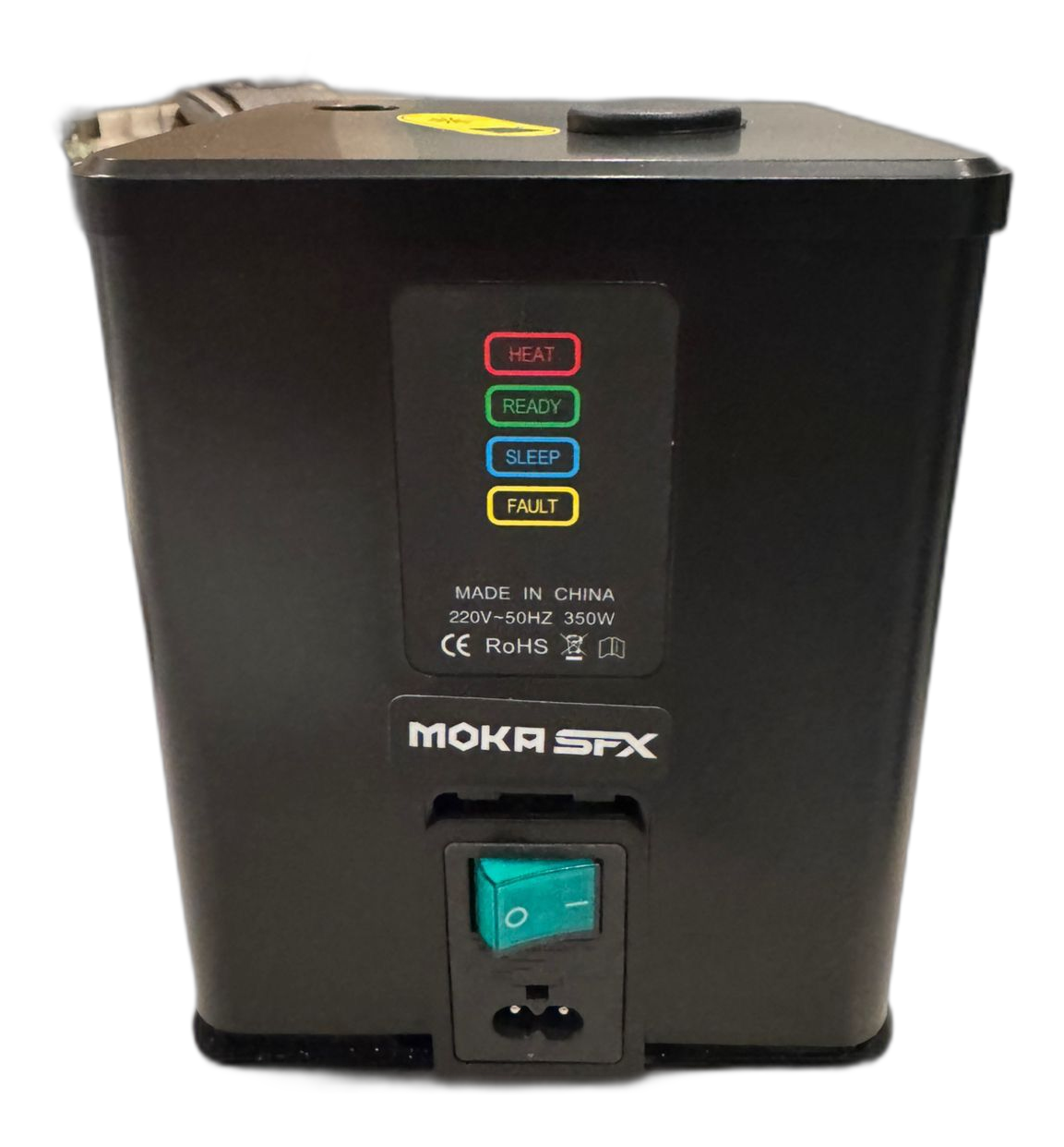 Moka SFX — panel frontal con indicadores